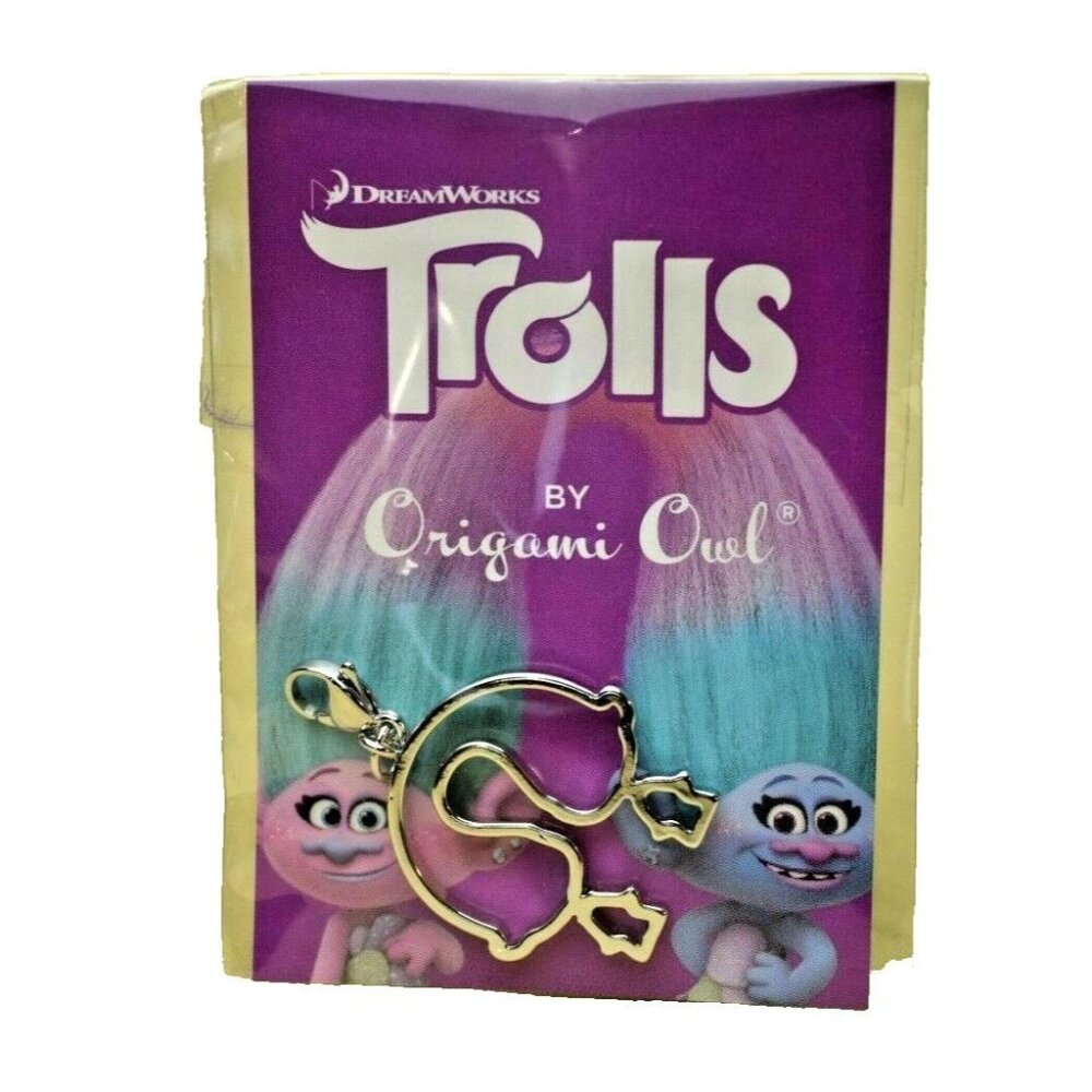 DreamWorks Trolls Satin and Chenille Silver Personality Dangle Charm